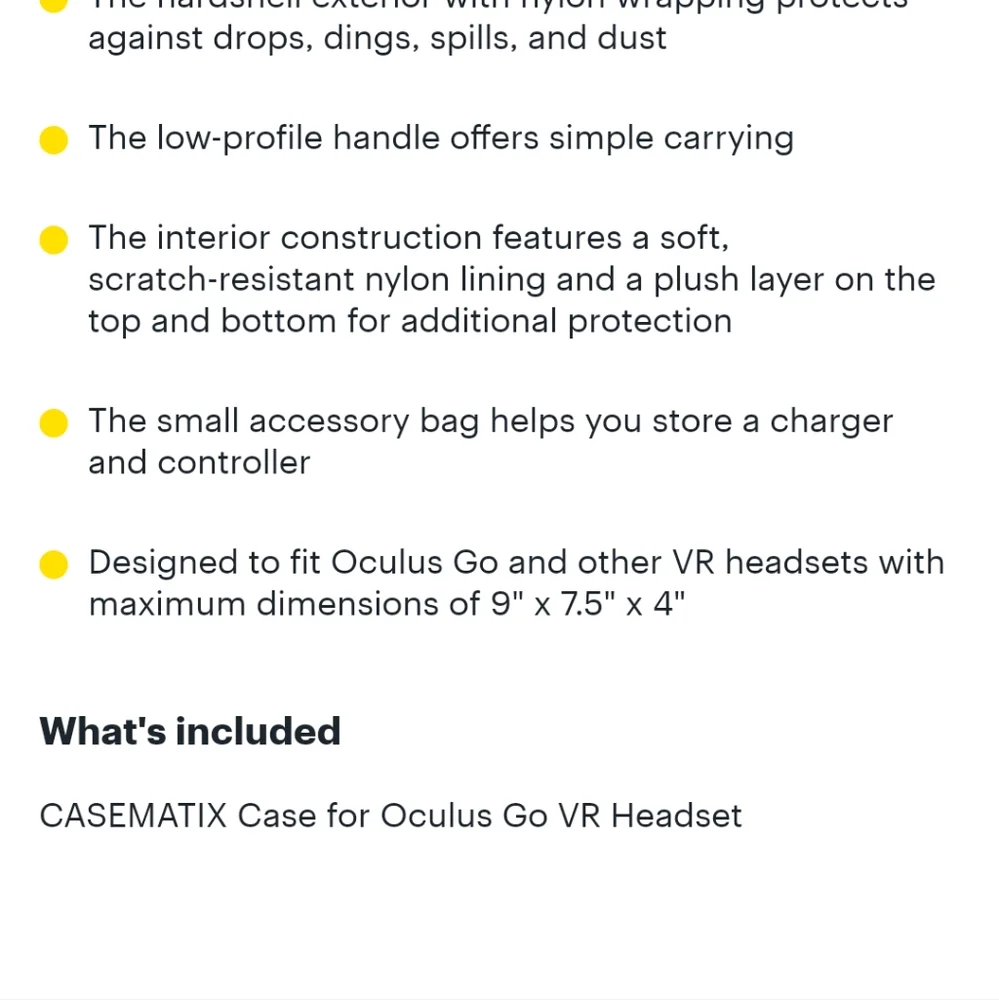 Oculus Go VR headset + case 32gb